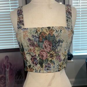 Sugar Thrillz Vintage Floral Crop Top